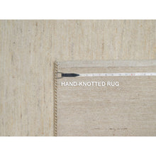 Load image into Gallery viewer, 7&#39;9&quot;x9&#39;8&quot; Bone White, Pure Wool, Lori Buft Gabbeh, Modern, Plain Design, Thick And Plush, Hand Knotted, Oriental Rug FWR548046