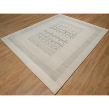 Load image into Gallery viewer, 8&#39;1&quot;x10&#39; Whisper White, Modern, Lori Buft Gabbeh With Small Animal Figurines, Soft Wool, Hand Knotted, Thick And Plush, Oriental Rug FWR548052