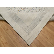 Load image into Gallery viewer, 8&#39;1&quot;x10&#39; Whisper White, Modern, Lori Buft Gabbeh With Small Animal Figurines, Soft Wool, Hand Knotted, Thick And Plush, Oriental Rug FWR548052