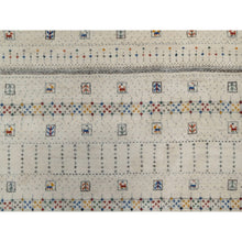 Load image into Gallery viewer, 8&#39;1&quot;x10&#39; Whisper White, Modern, Lori Buft Gabbeh With Small Animal Figurines, Soft Wool, Hand Knotted, Thick And Plush, Oriental Rug FWR548052