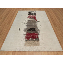 Load image into Gallery viewer, 8&#39;2&quot;x10&#39; Chiffon White, Lori Buft Gabbeh With Avant Garde Design, Thick And Plush, Soft Pile, 100% Wool, Hand Knotted, Oriental Rug FWR548064