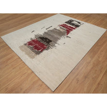 Load image into Gallery viewer, 8&#39;2&quot;x10&#39; Chiffon White, Lori Buft Gabbeh With Avant Garde Design, Thick And Plush, Soft Pile, 100% Wool, Hand Knotted, Oriental Rug FWR548064