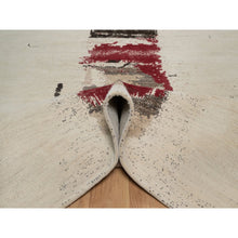 Load image into Gallery viewer, 8&#39;2&quot;x10&#39; Chiffon White, Lori Buft Gabbeh With Avant Garde Design, Thick And Plush, Soft Pile, 100% Wool, Hand Knotted, Oriental Rug FWR548064