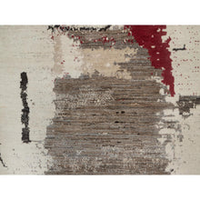 Load image into Gallery viewer, 8&#39;2&quot;x10&#39; Chiffon White, Lori Buft Gabbeh With Avant Garde Design, Thick And Plush, Soft Pile, 100% Wool, Hand Knotted, Oriental Rug FWR548064