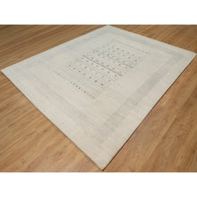 Load image into Gallery viewer, 8&#39;1&quot;x10&#39; Swan White, Modern, Lori Buft Gabbeh with Small Animal Figurines, Thick and Plush, 100% Wool, Hand Knotted, Oriental Rug FWR548070