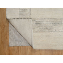 Load image into Gallery viewer, 8&#39;1&quot;x10&#39; Swan White, Modern, Lori Buft Gabbeh with Small Animal Figurines, Thick and Plush, 100% Wool, Hand Knotted, Oriental Rug FWR548070