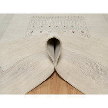 Load image into Gallery viewer, 8&#39;1&quot;x10&#39; Swan White, Modern, Lori Buft Gabbeh with Small Animal Figurines, Thick and Plush, 100% Wool, Hand Knotted, Oriental Rug FWR548070