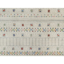 Load image into Gallery viewer, 8&#39;1&quot;x10&#39; Swan White, Modern, Lori Buft Gabbeh With Small Animal Figurines, Thick And Plush, 100% Wool, Hand Knotted, Oriental Rug FWR548070