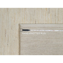 Load image into Gallery viewer, 8&#39;10&quot;x11&#39;8&quot; Chiffon White, Modern, Plain Design, Lori Buft Gabbeh, Thick And Plush, Pure Wool, Hand Knotted, Oriental Rug FWR548082
