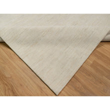 Load image into Gallery viewer, 12&#39;x15&#39;2&quot; Linen White, Modern, Plain Design, Lori Buft Gabbeh, Thick And Plush, Pure Wool, Hand Knotted, Oversized, Oriental Rug FWR548094