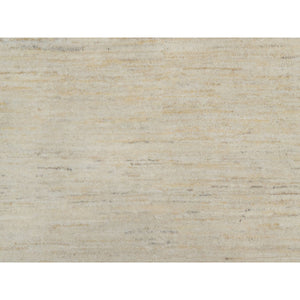 12'x15'2" Linen White, Modern, Plain Design, Lori Buft Gabbeh, Thick And Plush, Pure Wool, Hand Knotted, Oversized, Oriental Rug FWR548094