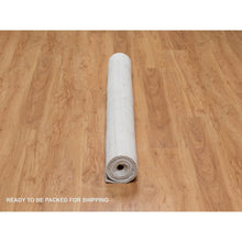 Load image into Gallery viewer, 5&#39;x8&#39; Bone White, Variegated Textured Modern Design, Synthetic Yarn, Hand Loomed, Thick And Plush, Indoor, Outdoor, Oriental Rug FWR548100