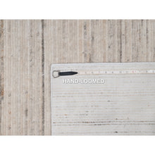 Load image into Gallery viewer, 5&#39;x8&#39; Bone White, Variegated Textured Modern Design, Synthetic Yarn, Hand Loomed, Thick And Plush, Indoor, Outdoor, Oriental Rug FWR548100