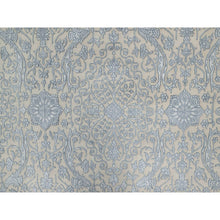 Load image into Gallery viewer, 8&#39;x10&#39;2&quot; Linen White, Light Tone On Tone With Persian Design, Wool And Plant Based Silk, Thick And Plush, 200 Kpsi, Hand Knotted, Oriental Rug FWR548112