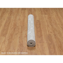 Load image into Gallery viewer, 4&#39;9&quot;x6&#39;10&quot; Stone Gray, 200 Kpsi, Light Tone On Tone With Persian Design, Wool And Plant Based Silk, Thick And Plush, Hand Knotted, Oriental Rug FWR548136