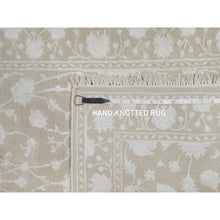 Load image into Gallery viewer, 2&#39;8&quot;x10&#39;3&quot; Dark Vanilla Brown, Light Tone On Tone With Persian Design, Wool And Plant Based Silk, Thick And Plush, 200 Kpsi, Hand Knotted, Runner, Oriental Rug FWR548142