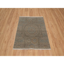 Load image into Gallery viewer, 3&#39;x4&#39; Beaver Brown, Mamluk Design, Pure 100% Himalayan Wool, Natural Dyes, Hand Knotted, Mat, Oriental Rug FWR548154