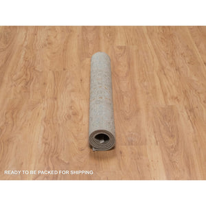 3'x4' Beaver Brown, Mamluk Design, Pure 100% Himalayan Wool, Natural Dyes, Hand Knotted, Mat, Oriental Rug FWR548154