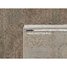 Load image into Gallery viewer, 3&#39;x4&#39; Beaver Brown, Mamluk Design, Pure 100% Himalayan Wool, Natural Dyes, Hand Knotted, Mat, Oriental Rug FWR548154