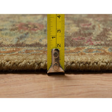 Load image into Gallery viewer, 5&#39;5&quot;x5&#39;10&quot; Peanut Brown, Botanical Design, Pure 100% Himalayan Wool, Natural Dyes, Hand Knotted, Squarish, Oriental Rug FWR548166