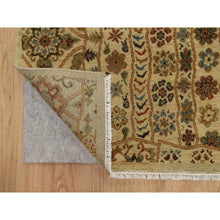 Load image into Gallery viewer, 5&#39;x8&#39;2&quot; Ecru Brown, Pure 100% Himalayan Wool, Floral and Botanical Design, Natural Dyes, Hand Knotted, Oriental Rug FWR548172