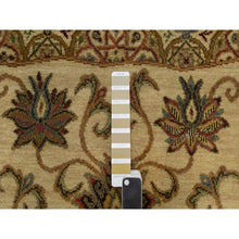 Load image into Gallery viewer, 5&#39;x8&#39;2&quot; Ecru Brown, Pure 100% Himalayan Wool, Floral and Botanical Design, Natural Dyes, Hand Knotted, Oriental Rug FWR548172