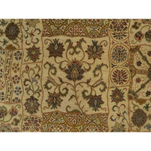 Load image into Gallery viewer, 5&#39;x8&#39;2&quot; Ecru Brown, Pure 100% Himalayan Wool, Floral and Botanical Design, Natural Dyes, Hand Knotted, Oriental Rug FWR548172