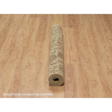 Load image into Gallery viewer, 5&#39;x8&#39;2&quot; Ecru Brown, Pure 100% Himalayan Wool, Floral and Botanical Design, Natural Dyes, Hand Knotted, Oriental Rug FWR548172