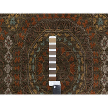 Load image into Gallery viewer, 10&#39;1&quot;x15&#39;1&quot; Mocha Brown, Hand Knotted, Mamluk Design, Pure 100% Himalayan Wool, Vegetable Dyes, Oversized, Oriental Rug FWR548178