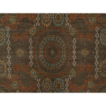 Load image into Gallery viewer, 10&#39;1&quot;x15&#39;1&quot; Mocha Brown, Hand Knotted, Mamluk Design, Pure 100% Himalayan Wool, Vegetable Dyes, Oversized, Oriental Rug FWR548178