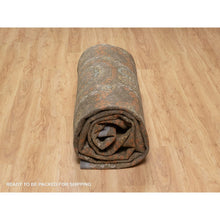 Load image into Gallery viewer, 10&#39;1&quot;x15&#39;1&quot; Mocha Brown, Hand Knotted, Mamluk Design, Pure 100% Himalayan Wool, Vegetable Dyes, Oversized, Oriental Rug FWR548178