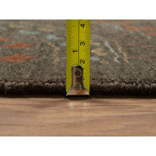 Load image into Gallery viewer, 10&#39;1&quot;x15&#39;1&quot; Mocha Brown, Hand Knotted, Mamluk Design, Pure 100% Himalayan Wool, Vegetable Dyes, Oversized, Oriental Rug FWR548178