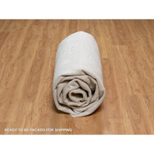 Load image into Gallery viewer, 9&#39;1&quot;x12&#39;1&quot; Alabaster White, Wool And Plant Based Silk, Light Tone On Tone With Persian Design, Thick And Plush, 200 Kpsi, Hand Knotted, Oriental Rug FWR548190