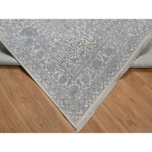 Load image into Gallery viewer, 7&#39;9&quot;x10&#39;2&quot; Chiffon White, Light Tone On Tone With Persian Design, Wool And Plant Based Silk, Thick And Plush, 200 Kpsi, Hand Knotted, Oriental Rug FWR548196