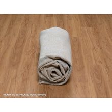 Load image into Gallery viewer, 7&#39;9&quot;x10&#39;2&quot; Chiffon White, Light Tone On Tone With Persian Design, Wool And Plant Based Silk, Thick And Plush, 200 Kpsi, Hand Knotted, Oriental Rug FWR548196