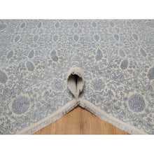 Load image into Gallery viewer, 8&#39;8&quot;x12&#39;1&quot; Chiffon White, Persian Design With Repetitive Floral Motifs, Light Tone On Tone, Wool And Plant Based Silk, Thick And Plush, 200 Kpsi, Hand Knotted, Oriental Rug FWR548202