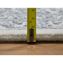 Load image into Gallery viewer, 8&#39;8&quot;x12&#39;1&quot; Chiffon White, Persian Design With Repetitive Floral Motifs, Light Tone On Tone, Wool And Plant Based Silk, Thick And Plush, 200 Kpsi, Hand Knotted, Oriental Rug FWR548202