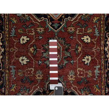 Load image into Gallery viewer, 2&#39;7&quot;x6&#39;1&quot; Brick Red, Antiqued Fine Heriz Re-creation, Denser Weave, Vegetable Dyes, Lush And Plush, 100% Wool, Hand Knotted, Runner, Oriental Rug FWR548208