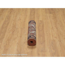 Load image into Gallery viewer, 2&#39;7&quot;x6&#39;1&quot; Brick Red, Antiqued Fine Heriz Re-creation, Denser Weave, Vegetable Dyes, Lush And Plush, 100% Wool, Hand Knotted, Runner, Oriental Rug FWR548208