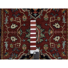 Load image into Gallery viewer, 2&#39;7&quot;x6&#39;2&quot; Ochre Red, Antiqued Fine Heriz Re-Creation, Denser Weave, 100% Wool, Hand Knotted, Lush and Plush, Vegetable Dyes, Runner, Oriental Rug FWR548214