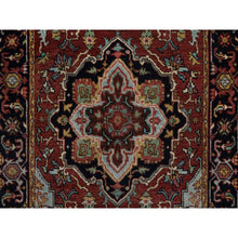 Load image into Gallery viewer, 2&#39;7&quot;x6&#39;2&quot; Ochre Red, Antiqued Fine Heriz Re-Creation, Denser Weave, 100% Wool, Hand Knotted, Lush and Plush, Vegetable Dyes, Runner, Oriental Rug FWR548214