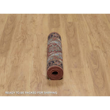 Load image into Gallery viewer, 2&#39;7&quot;x6&#39;2&quot; Ochre Red, Antiqued Fine Heriz Re-Creation, Denser Weave, 100% Wool, Hand Knotted, Lush and Plush, Vegetable Dyes, Runner, Oriental Rug FWR548214