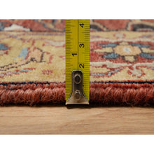 Load image into Gallery viewer, 2&#39;6&quot;x6&#39;1&quot; Auburn Red, Antiqued Fine Heriz Re-creation, Hand Knotted, All Over Pattern, 100% Wool, Vegetable Dyes And Denser Weave, Lush And Plush, Soft Pile, Runner, Oriental Rug FWR548244
