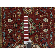 Load image into Gallery viewer, 2&#39;8&quot;x6&#39;3&quot; Barn Red, Antiqued Fine Heriz Re-creation, Hand Knotted, Soft Wool, Plush And Lush, Denser Weave, Vegetable Dyes, Oriental, Runner, Rug FWR548250