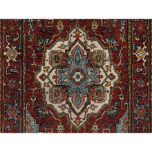 Load image into Gallery viewer, 2&#39;8&quot;x6&#39;3&quot; Barn Red, Antiqued Fine Heriz Re-creation, Hand Knotted, Soft Wool, Plush And Lush, Denser Weave, Vegetable Dyes, Oriental, Runner, Rug FWR548250