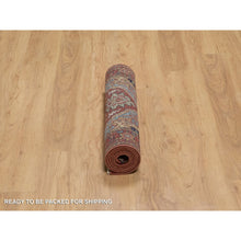 Load image into Gallery viewer, 2&#39;8&quot;x6&#39;3&quot; Barn Red, Antiqued Fine Heriz Re-creation, Hand Knotted, Soft Wool, Plush And Lush, Denser Weave, Vegetable Dyes, Oriental, Runner, Rug FWR548250
