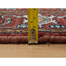 Load image into Gallery viewer, 2&#39;8&quot;x6&#39;3&quot; Barn Red, Antiqued Fine Heriz Re-creation, Hand Knotted, Soft Wool, Plush And Lush, Denser Weave, Vegetable Dyes, Oriental, Runner, Rug FWR548250