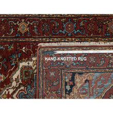 Load image into Gallery viewer, 2&#39;8&quot;x6&#39;3&quot; Barn Red, Antiqued Fine Heriz Re-creation, Hand Knotted, Soft Wool, Plush And Lush, Denser Weave, Vegetable Dyes, Oriental, Runner, Rug FWR548250