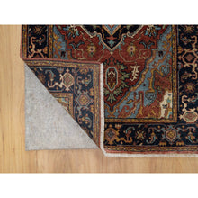 Load image into Gallery viewer, 2&#39;7&quot;x8&#39;1&quot; Chili Oil Red, Antiqued Fine Heriz Re-creation, Vegetable Dyes, Lush And Plush, Denser Weave, 100% Wool, Hand Knotted, Runner, Oriental Rug FWR548268