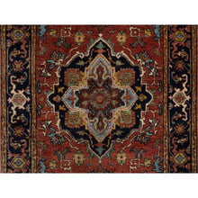 Load image into Gallery viewer, 2&#39;7&quot;x8&#39;1&quot; Chili Oil Red, Antiqued Fine Heriz Re-creation, Vegetable Dyes, Lush And Plush, Denser Weave, 100% Wool, Hand Knotted, Runner, Oriental Rug FWR548268